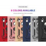 Wholesale iPhone Xr Tech Armor Ring Grip Case with Metal Plate (Gold)